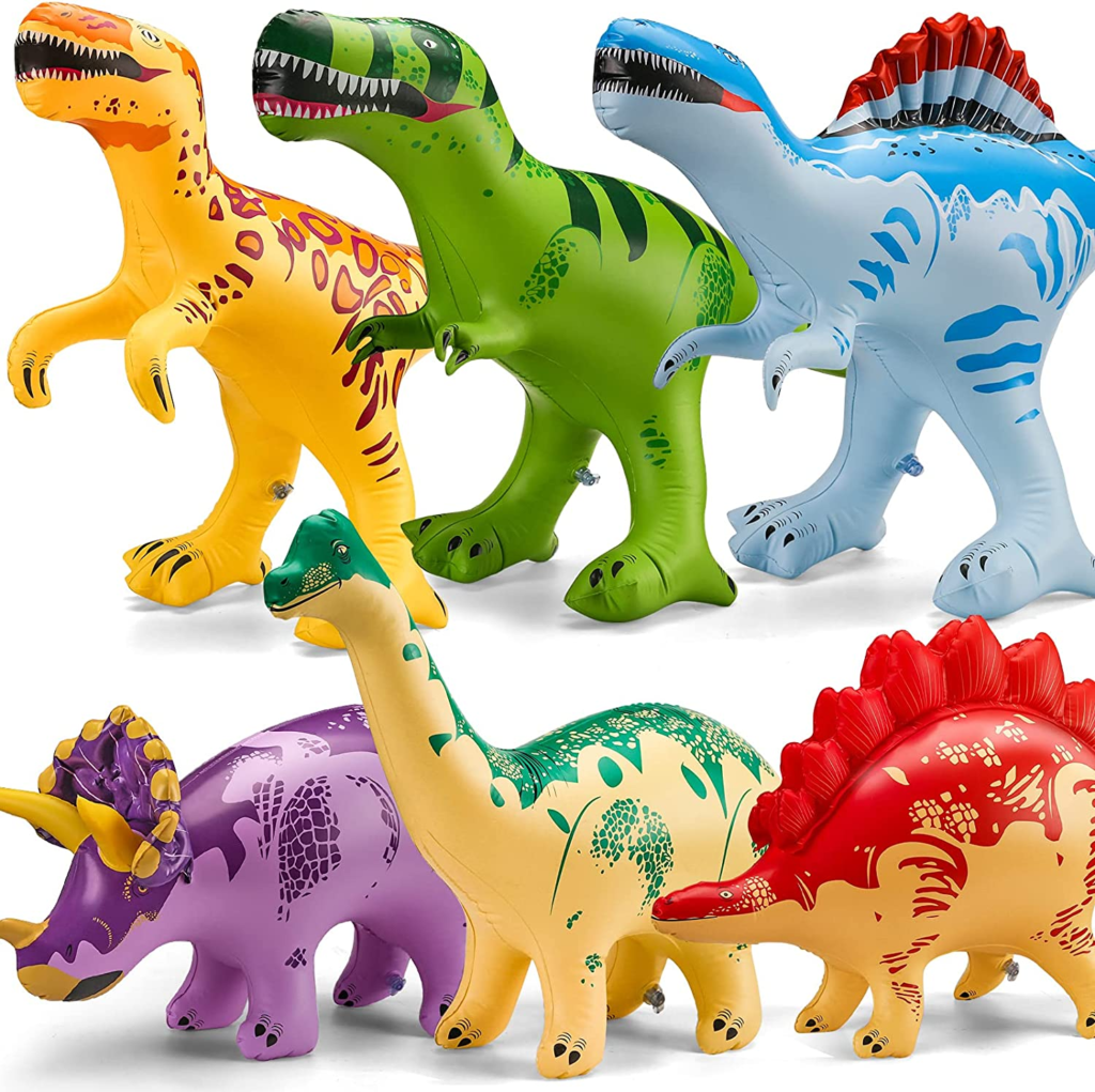 Inflatable dinosaur bath toys